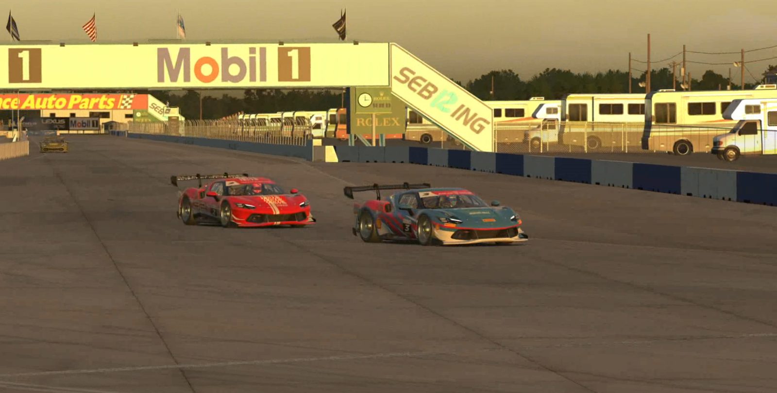Ferrari Challenge simulator build telemetry screenshot