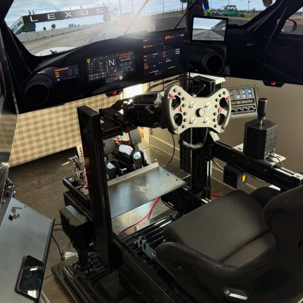 Rocky Sim Racing cockpit with direct-drive wheel