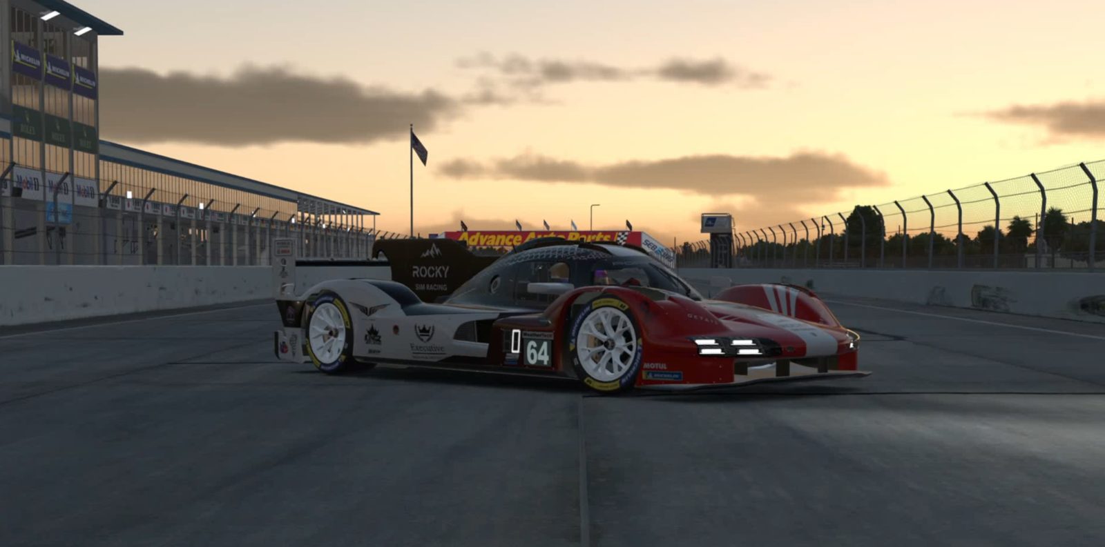 Rocky Sim Racing entry on track at the iRacing 12 Hours of Sebring